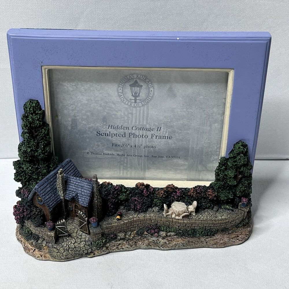 Thomas Kinkade Hidden Cottage II Sculpted Photo Frame 3.5" x 4.5"